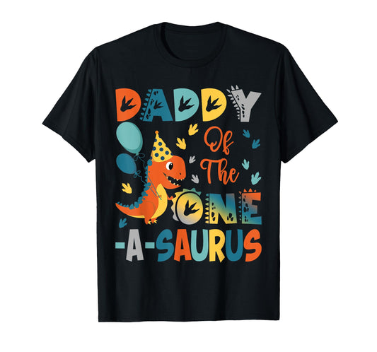 Daddy Of The One-A-Saurus 2Nd Birthday Dinosaur Party T-Shirt