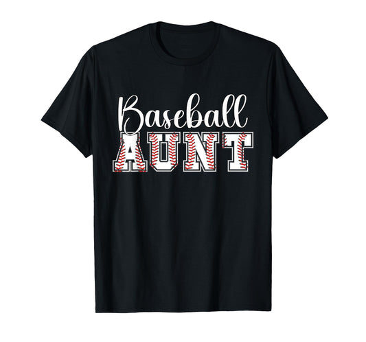 Baseball Aunt Of A Baseball Player Aunt Baseball Auntie T-Shirt