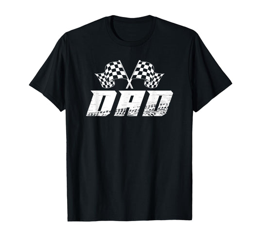 Dad Pit Crew Family Racing Birthday Race Car T-Shirt