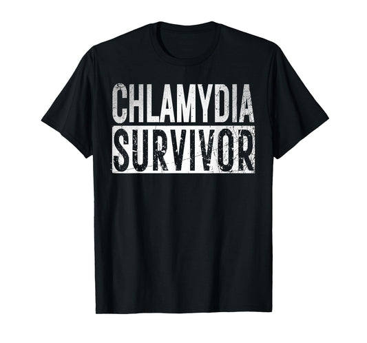 Chlamydia Survivor Retro Funny Adult Humor Inappropriate T-Shirt
