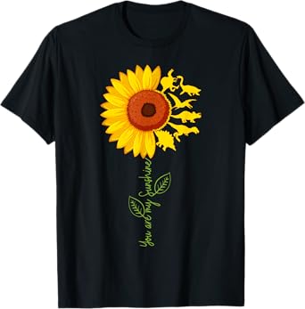 Du bist mein Sonnenschein Sunflower Dinosaur T-Rex Men Women Girls Kids T-Shirt