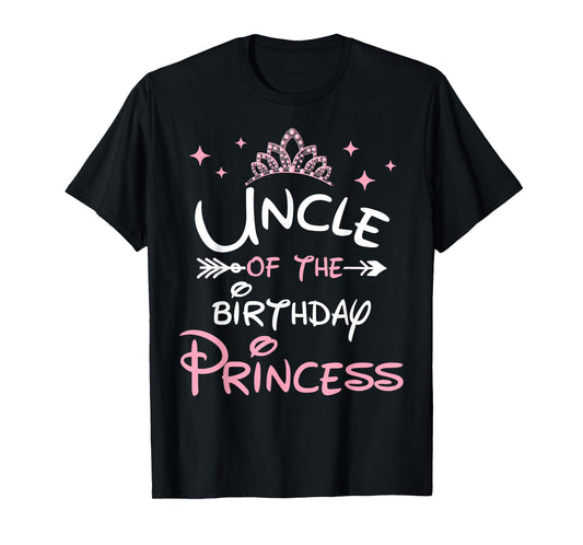 Uncle Of The Birthday Princess Toddler Kid Girl Family Cute T-Shirt