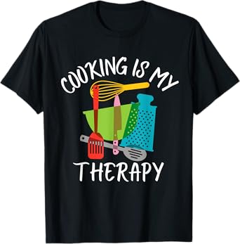 Cooking Is My Therapy - Chef & Cook Gifts Funny Culinary T-Shirt