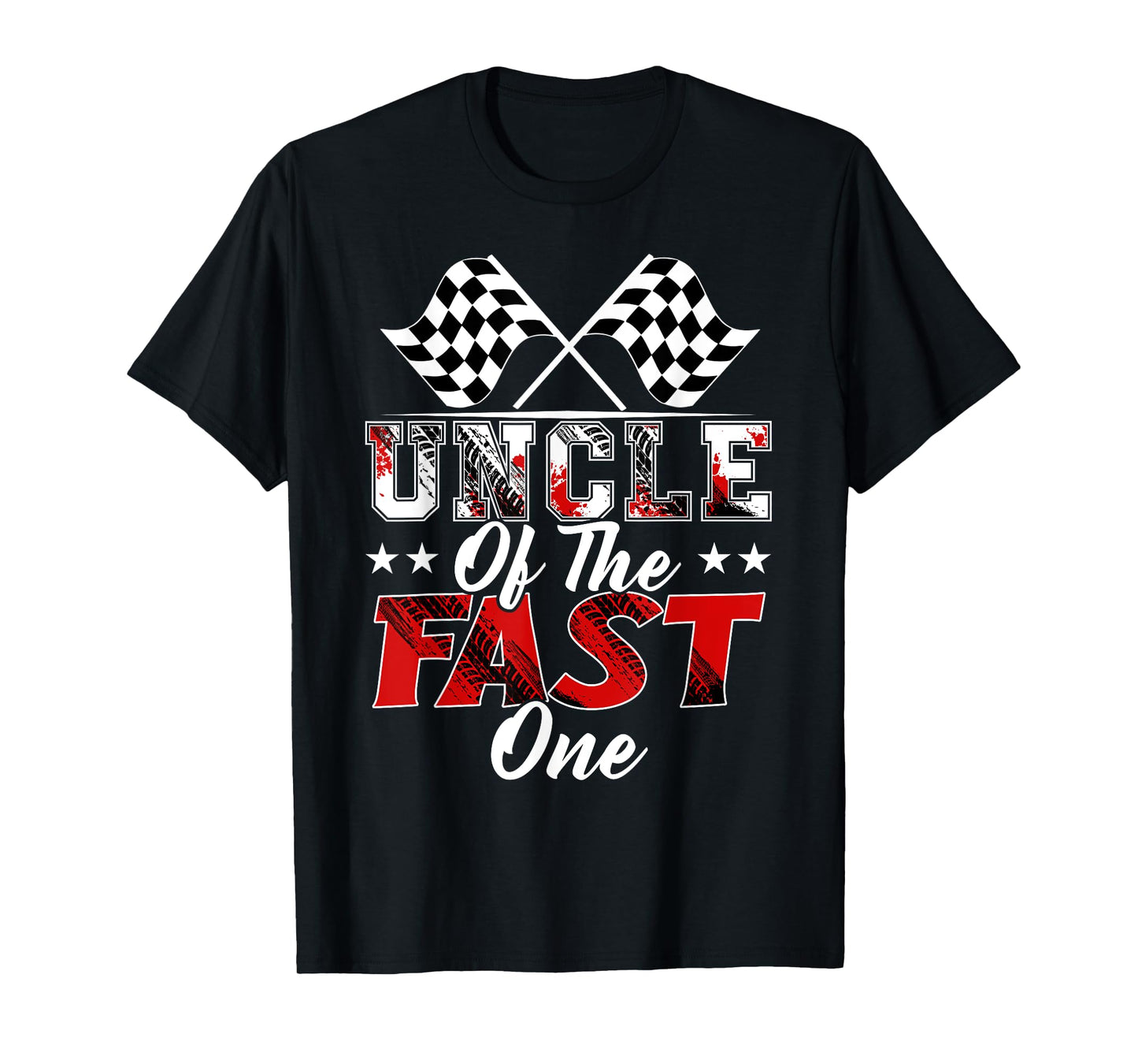 Uncle Of The Fast One First Birthday Racing Car Family T-Shirt