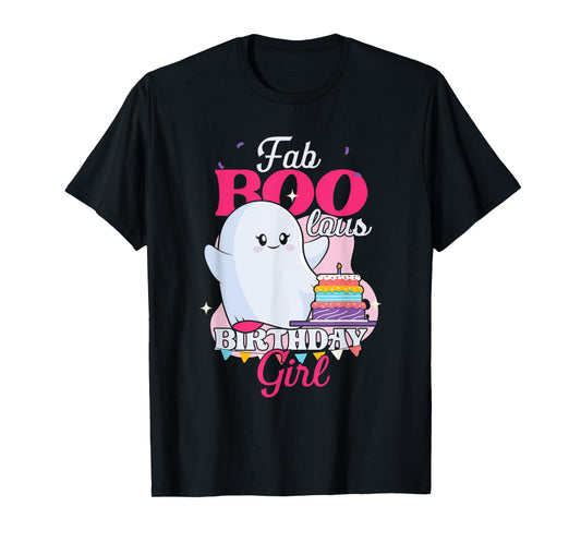 Cute Ghost | Faboolous Girl Birthday | Birthday Party T-Shirt