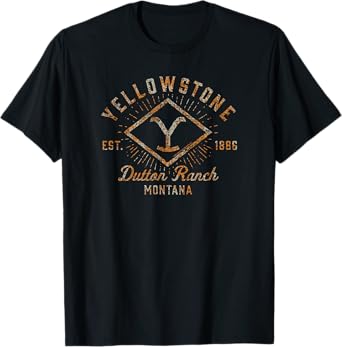 Yellowstone Sunburst Logo Dutton Ranch T-Shirt