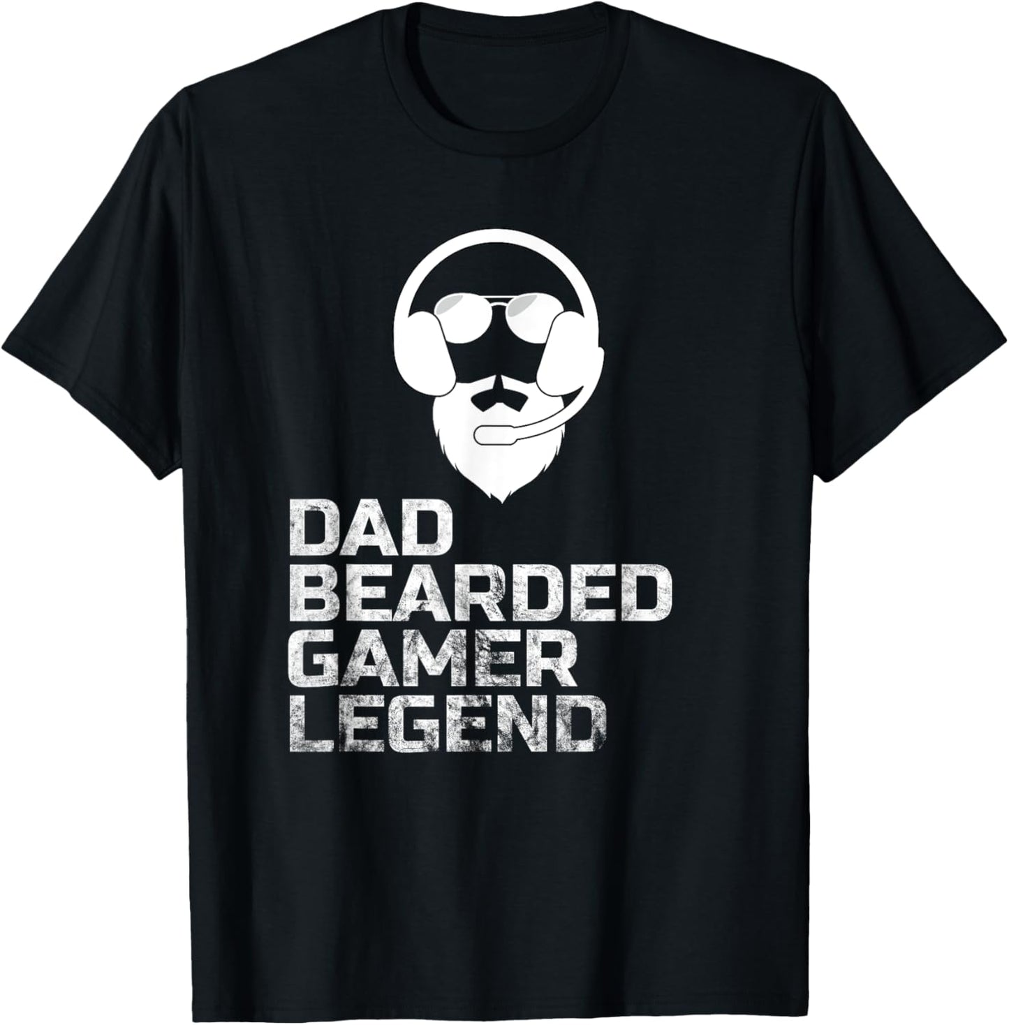 Funny Bearded Video Gamer Gaming Beard Dad Father's Day T-Shirt