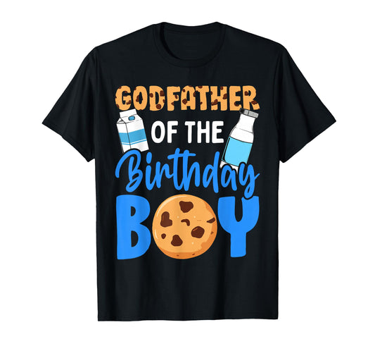 Godfather of the birthday boy Milk and Cookies 1st birthday T-Shirt