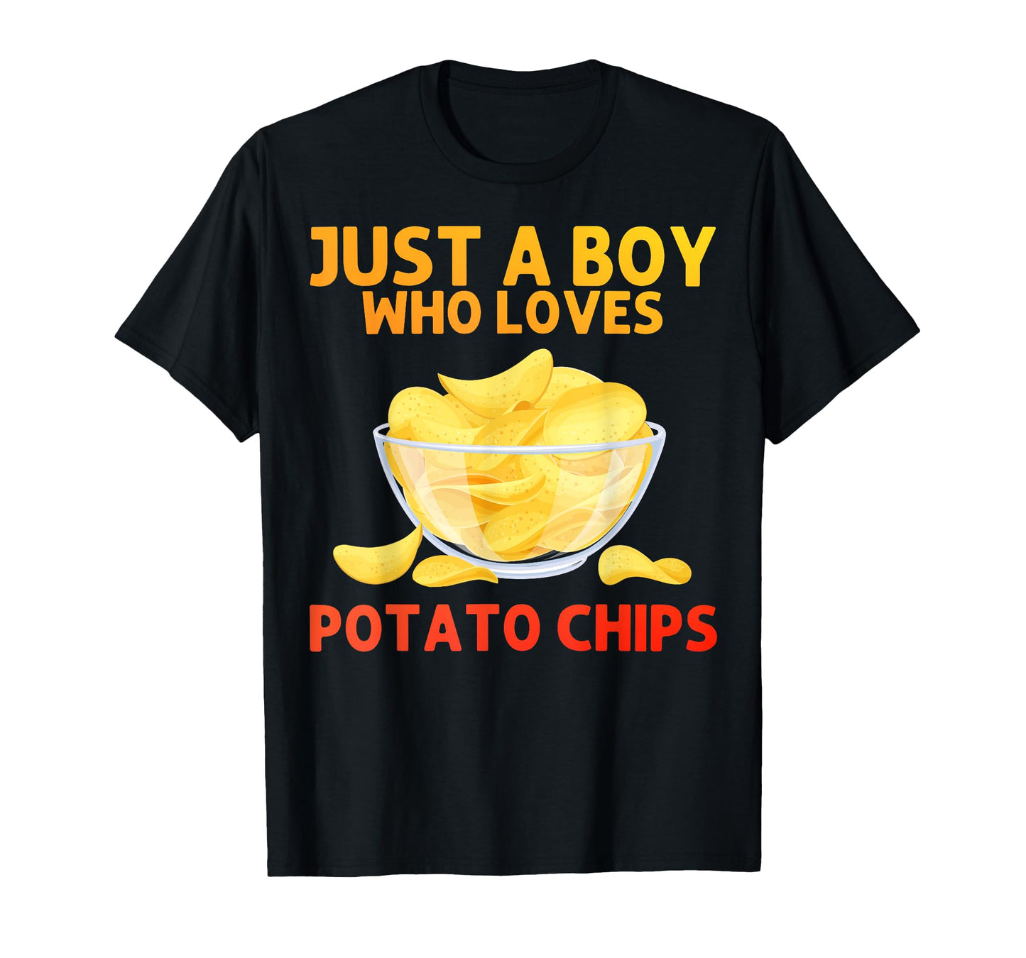 Funny Potato Chips Art For Men Boys Kids Bag Of Chips Lover T-Shirt