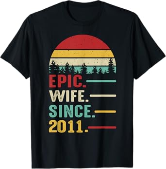 14th Wedding Anniversary for Her Epic Wife Since 2011 T-Shirt