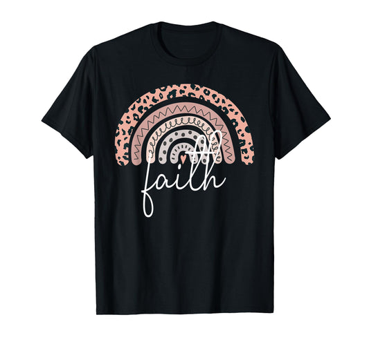 faith Name Personalized Cute Women Rainbow Appreciation T-Shirt