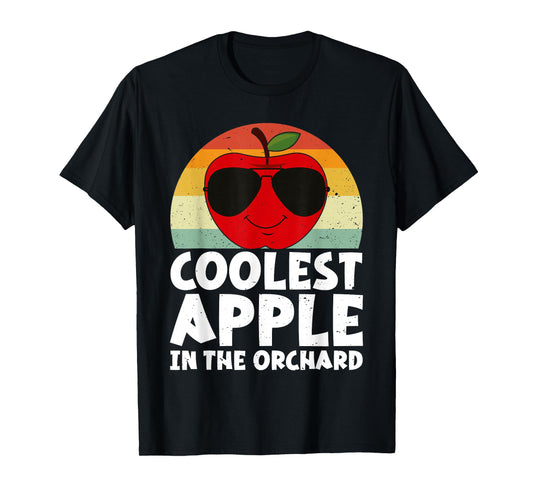 Retro Coolest Apple in the Orchard | Apple Picking Season T-Shirt