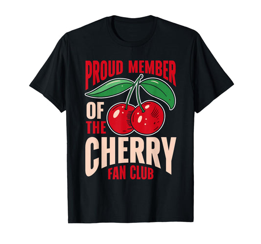 Cherry Shirts Fruits Cherry Lover T-Shirt for Men, Women & Kids - Black, Small, Short Sleeve, Summer