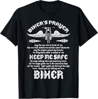 Bikers Prayer Vintage Motorcycle Motorbike Men Women Kids T-Shirt