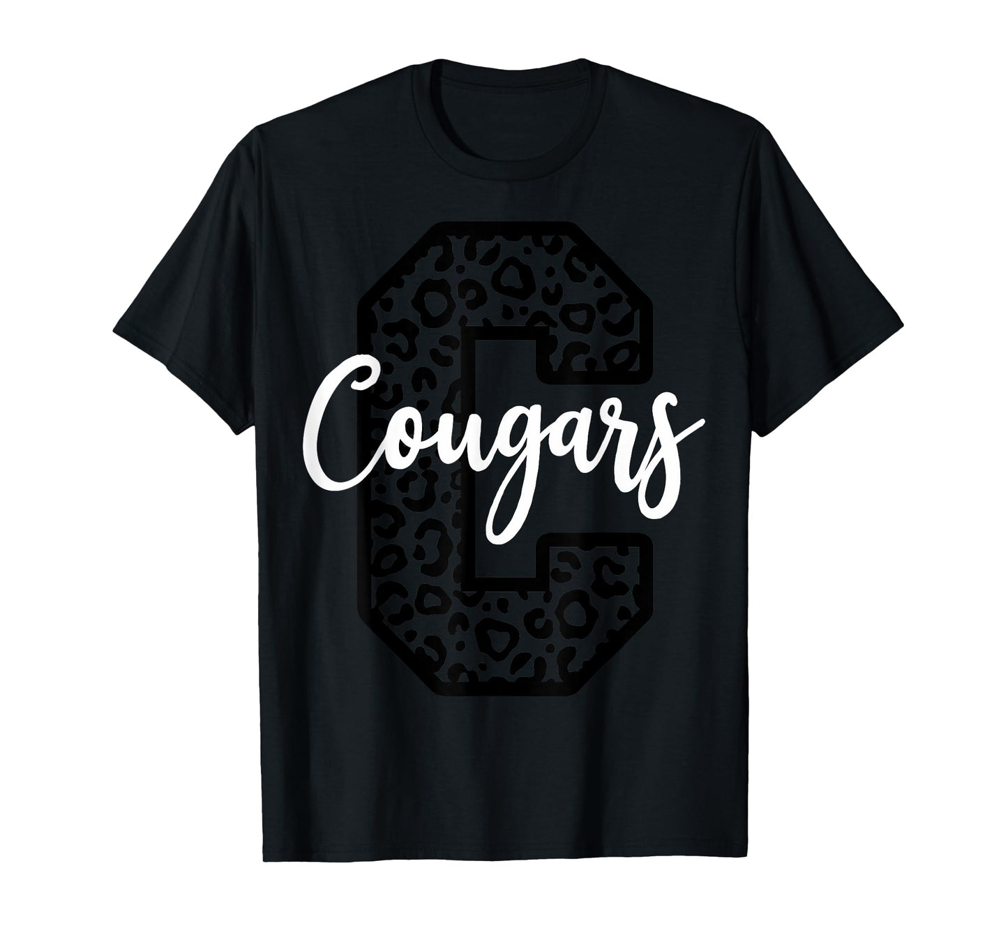 Cougars School Spirit Mascot Leopard Cheer Fan Game Day T-Shirt