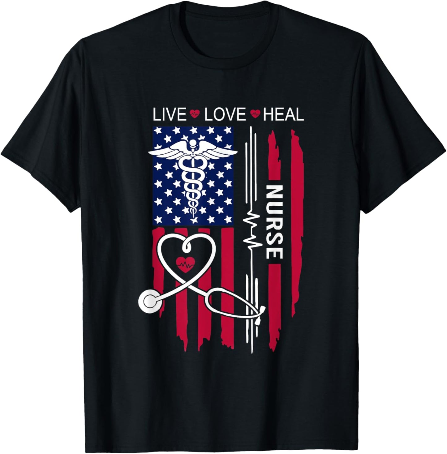 American Flag Nurse Day Gifts, Week Gift Nurse, Nurse's Day T-Shirt