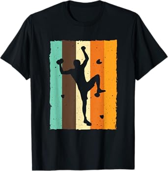 Vintage Bouldering Design Rock Climbing For Men Women Kids T-Shirt