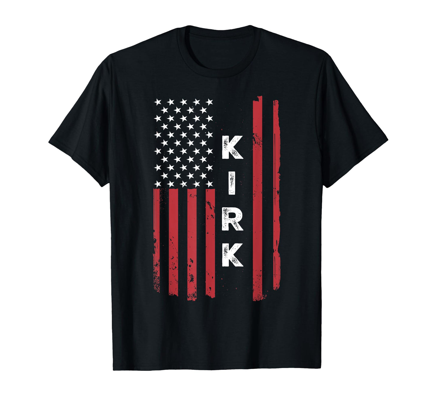 Kirk USA Flag American Flag Patriotic Kids Men T-Shirt