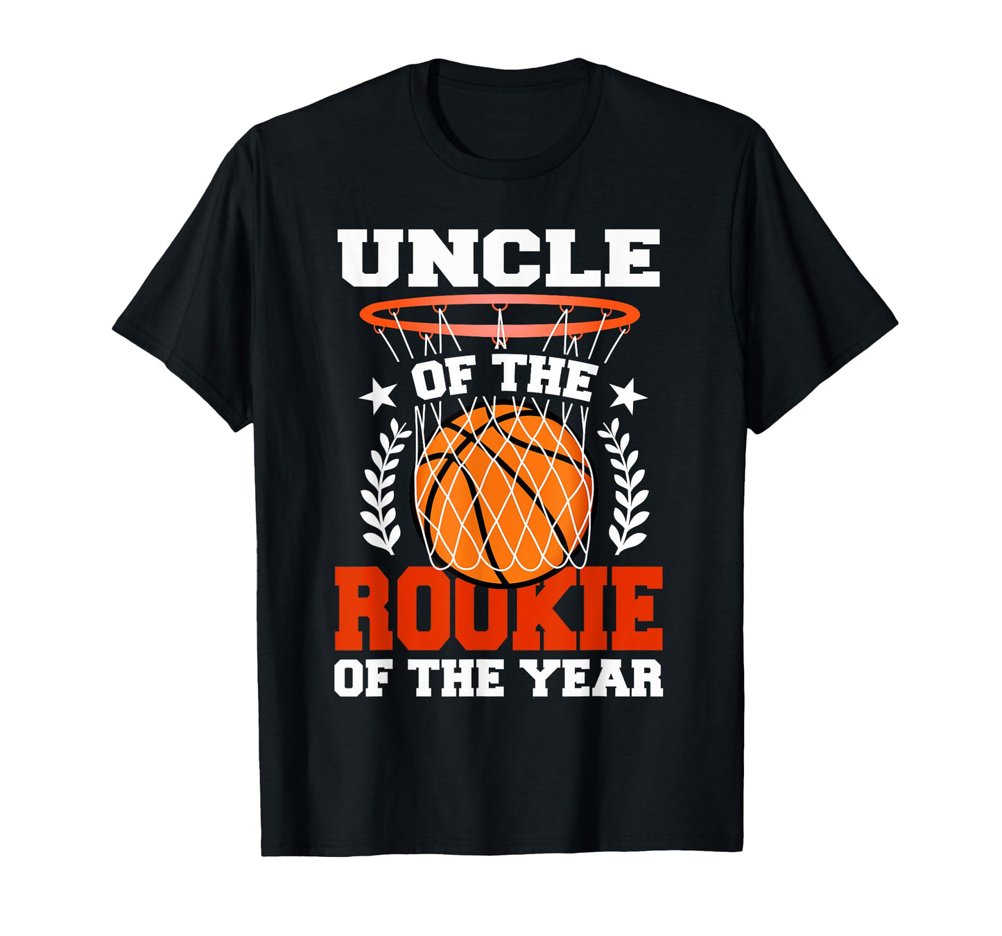 Uncle Of Rookie 1st Basketball Birthday Theme Matching T-Shirt