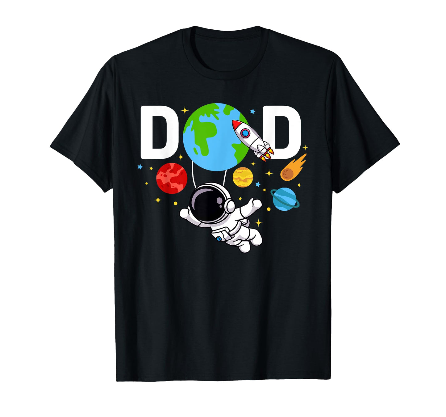 Dad Daddy Father Space Astronaut Birthday Family Matching T-Shirt
