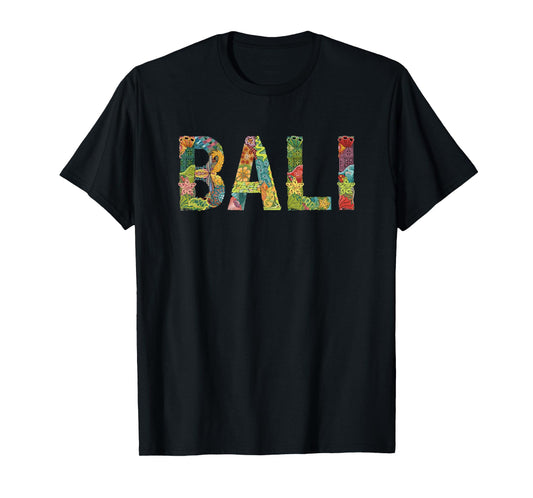 Awesome Bali Design With Jungle Font And Beautiful Colors T-Shirt