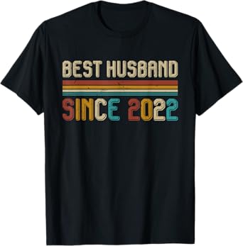 3rd Wedding Anniversary For Him - Best Husband Since 2022 T-Shirt