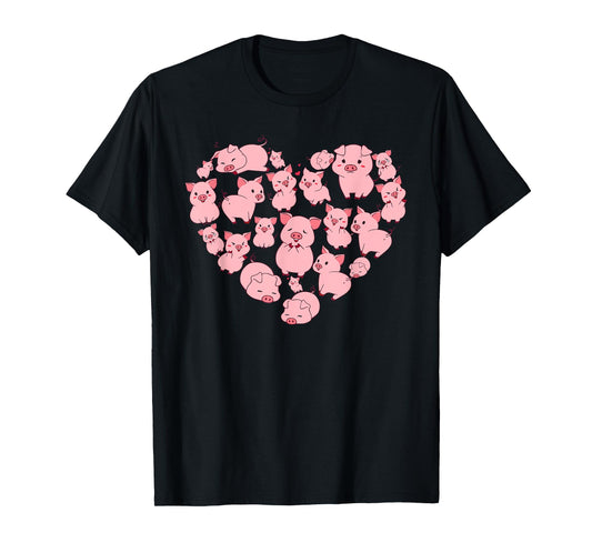 Cool Pig Art For Women Girls Unique Pig Animal Pig Lover T-Shirt