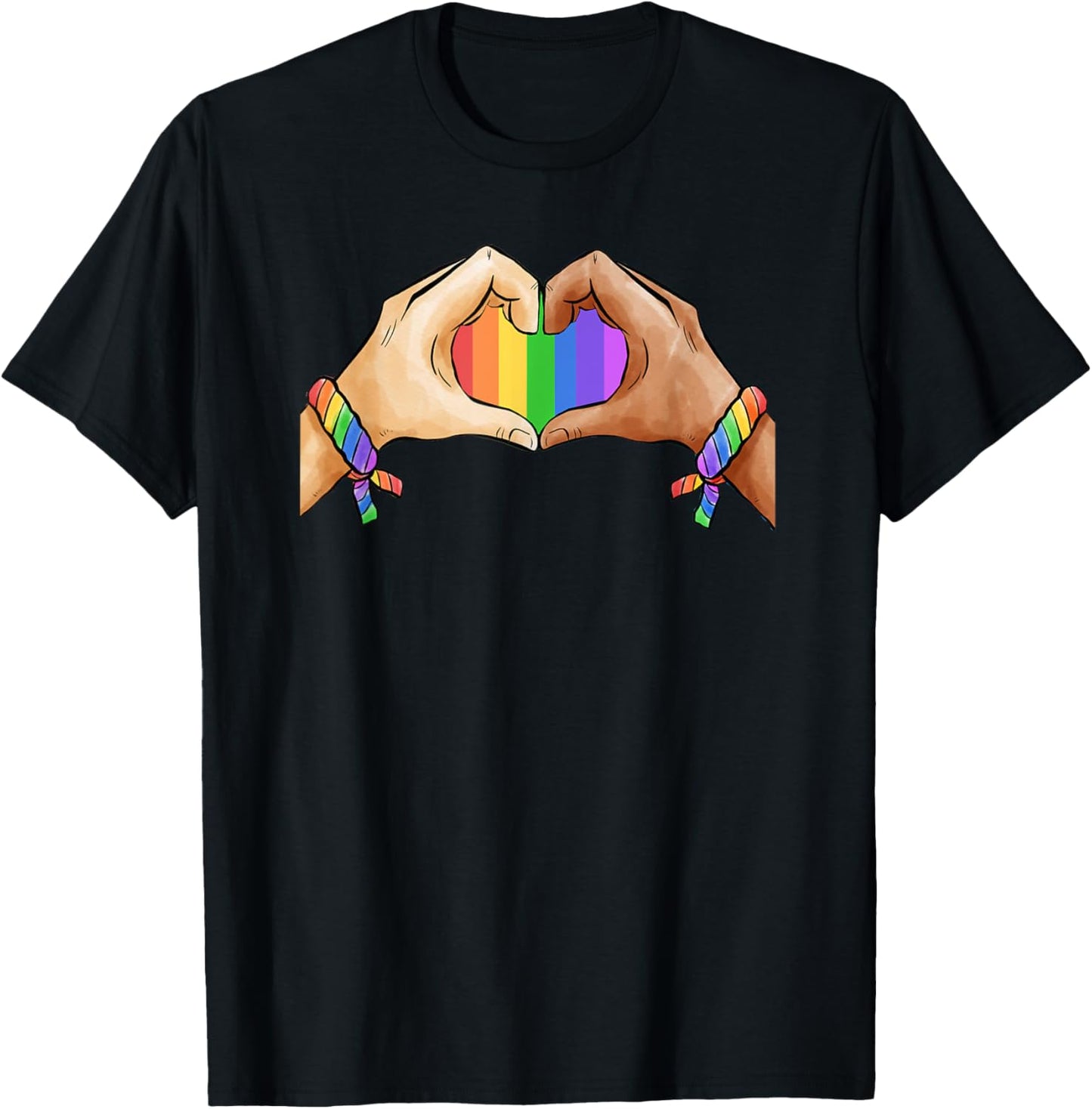 Gay Pride Clothing LGBT Rainbow Flag T shirt Tee Heart Unity T-Shirt