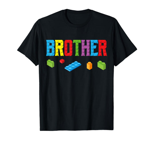 Brother Master Builder Building Bricks Blocks Family Set Men T-Shirt