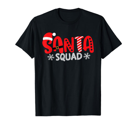 Santa Squad Christmas Team Santa Crew Family Matching Xmas T-Shirt