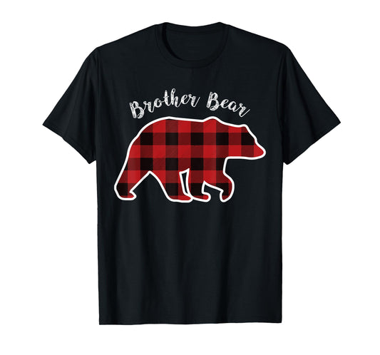 BROTHER BEAR | Men Red Plaid Christmas Pajama Gift T-Shirt