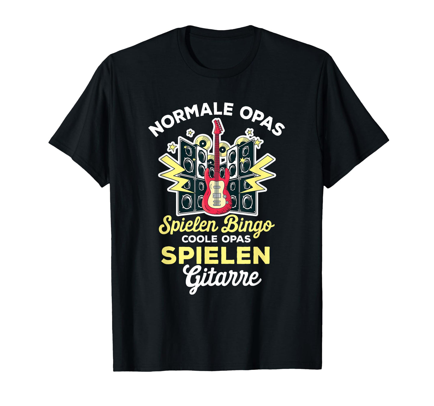 Normal Grandpas Playing Bingo Cool Grandpa Playing Guitar T-Shirt