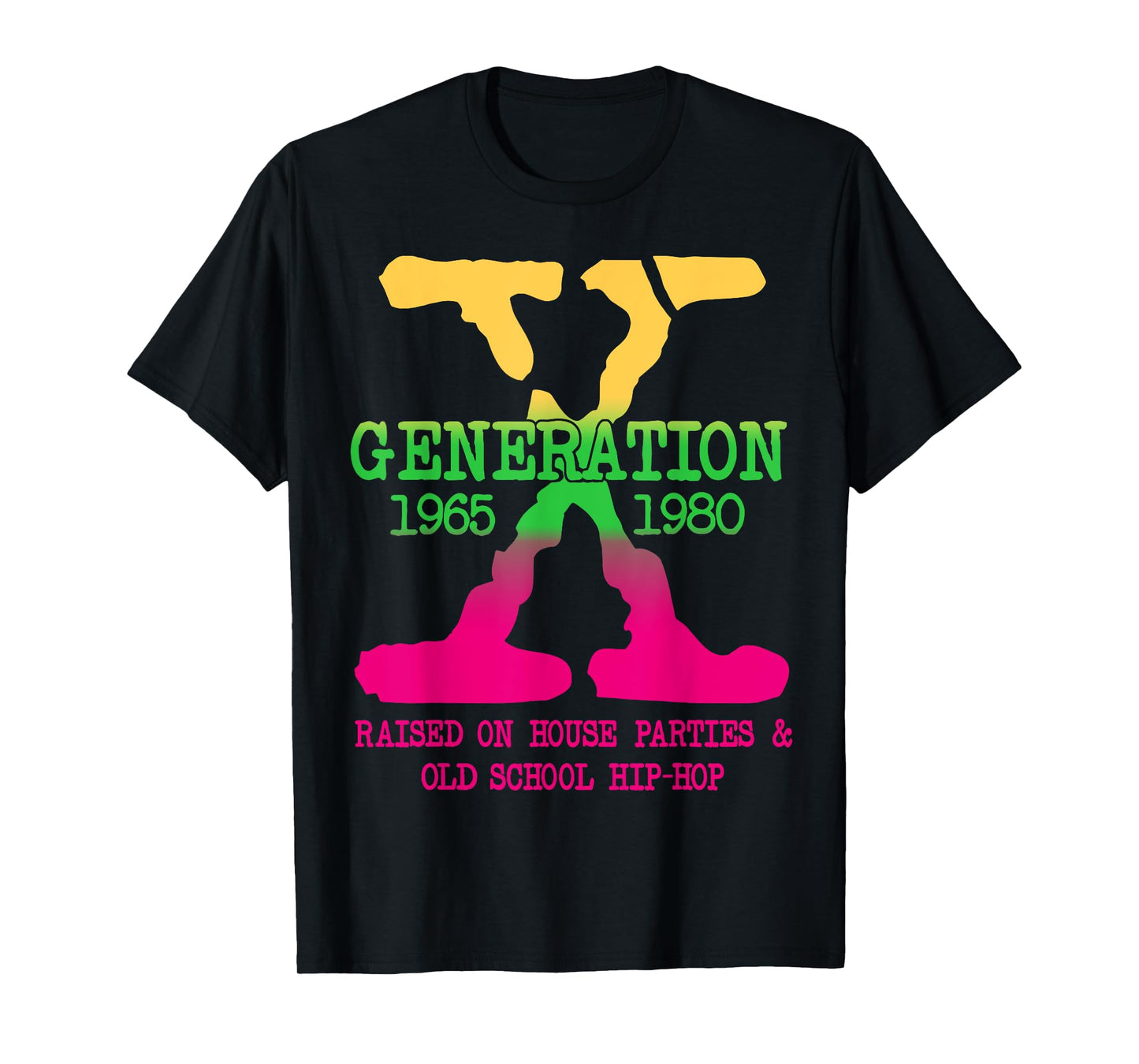 GEN-X Generation Raised on House Parties Old School Hip Hop T-Shirt