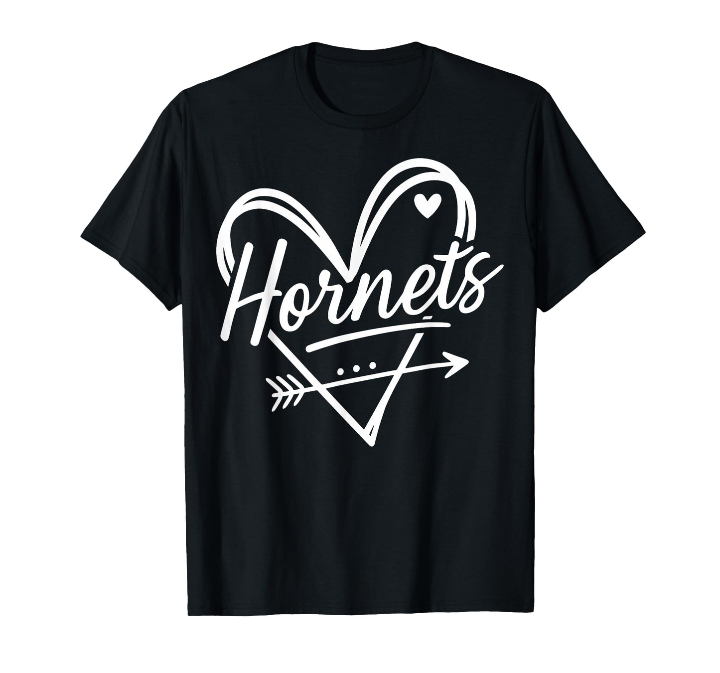 Vintage Hornets Heart Retro Style Gift for Men Women Kid T-Shirt
