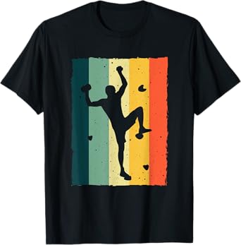 Vintage Bouldering Design Rock Climbing For Men Women Kids T-Shirt