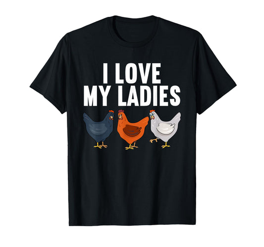 Funny Chicken Art For Men Women Kids Farming Chicken Farmer T-Shirt