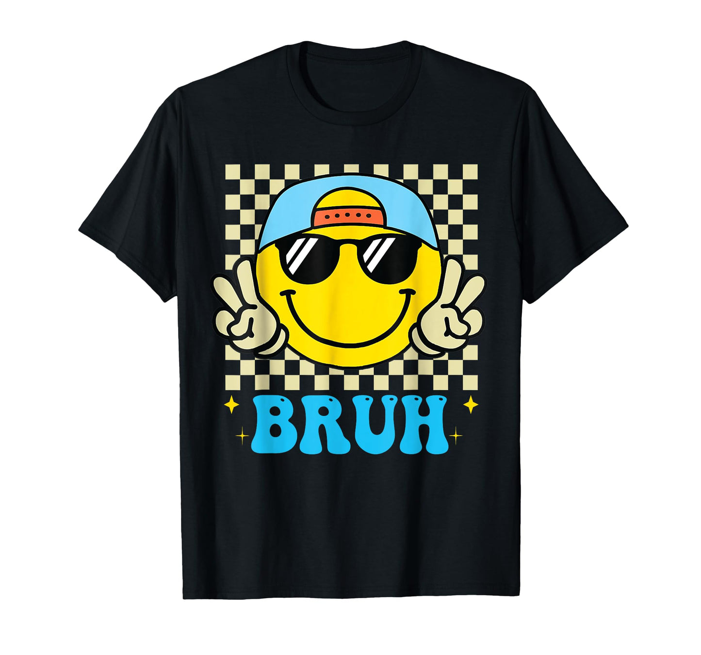 Groovy Bruh for Girls Kids Boys Smile Face T-Shirt