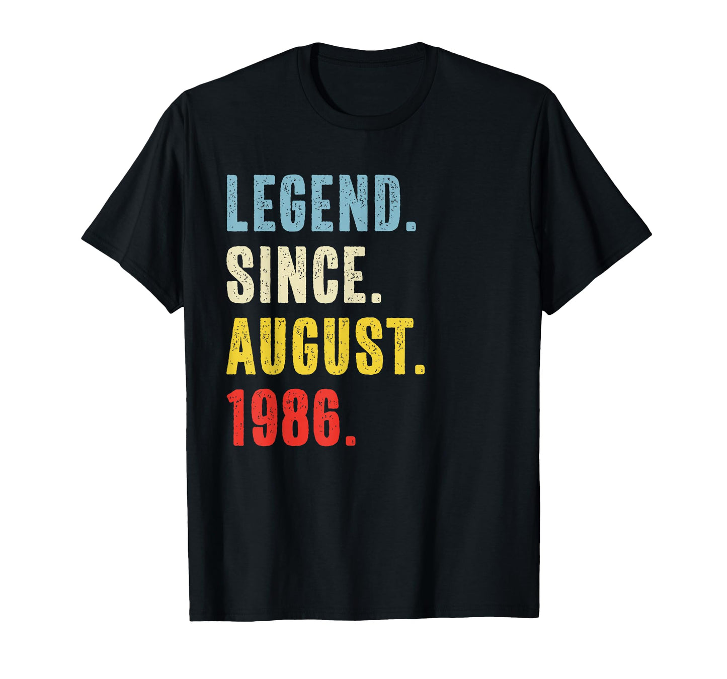 39 Year Old Legend Since August 1986 Retro 39th Birthday T-Shirt