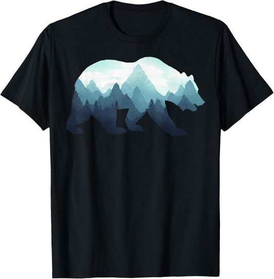 Bear Double Exposure Surreal Wildlife Animal T-Shirt