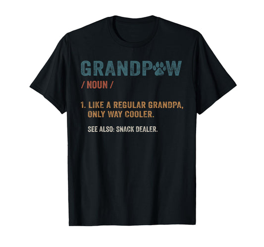 Grandpaw Definition Dog Grandpa Funny Father's Day Men T-Shirt
