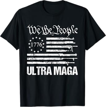 Ultra Maga Shirt Proud Ultra Maga American Flag T-shirt T-Shirt for Women Men