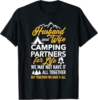Husband and wife camping partners for life T-Shirt