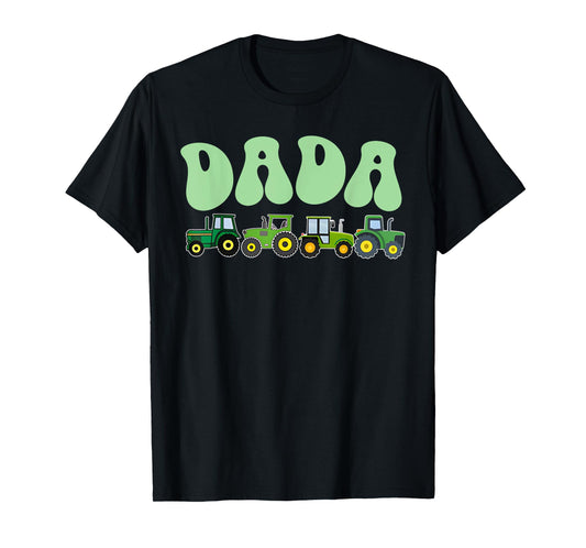 Dada of The Birthday Boy Tractors Farm Trucks Family Party T-Shirt