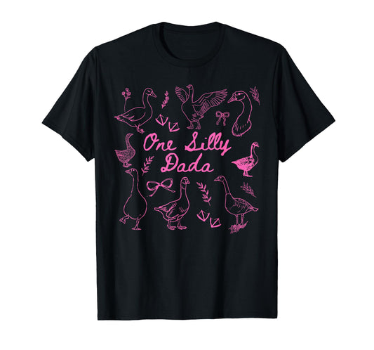 One Silly Goose 1st Birthday Matching Family One Silly Dada T-Shirt