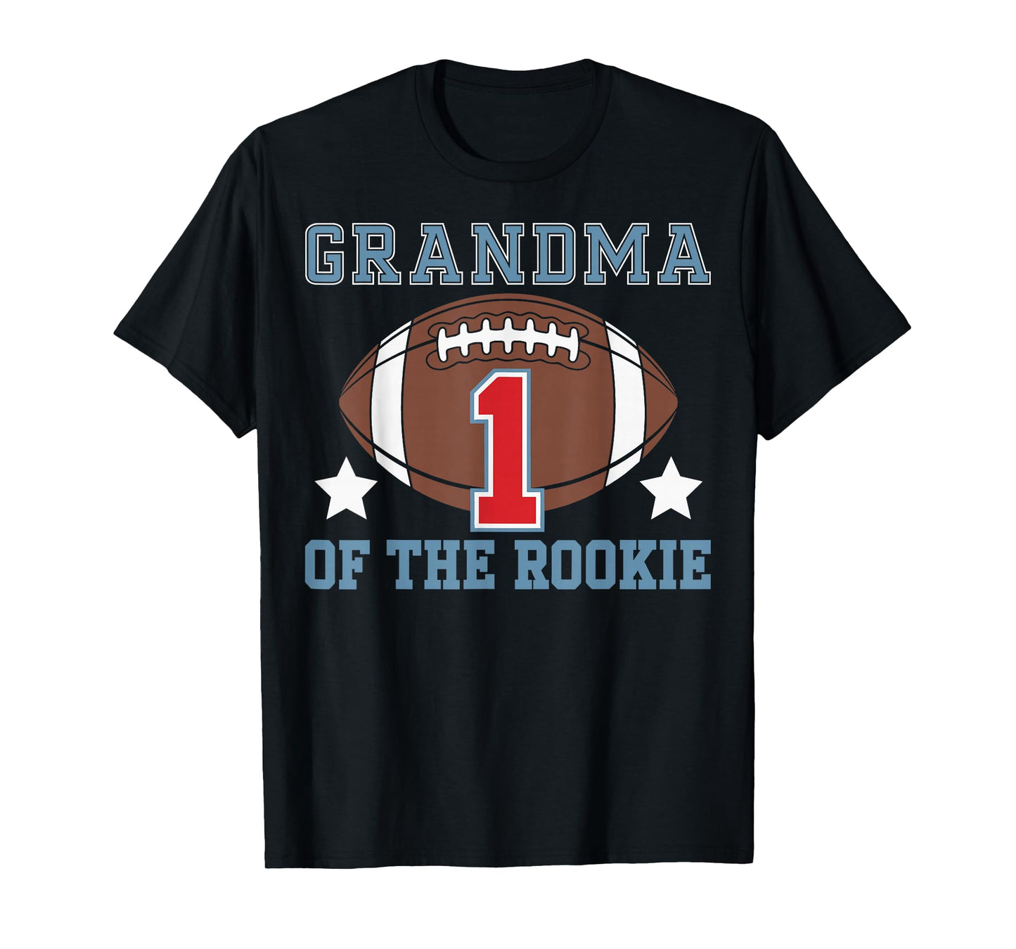 Grandma of Rookie 1st Birthday Football Theme Matching Party T-Shirt