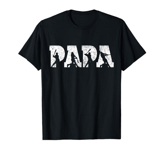 Baseball Papa Baseball Men Father's Day Vintage T-Shirt