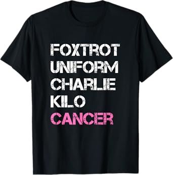 Foxtrot Uniform Charlie Kilo, Fuck Breast Cancer T-Shirt