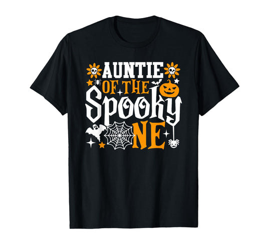 Auntie Of The Spooky One First Birthday Halloween T-Shirt
