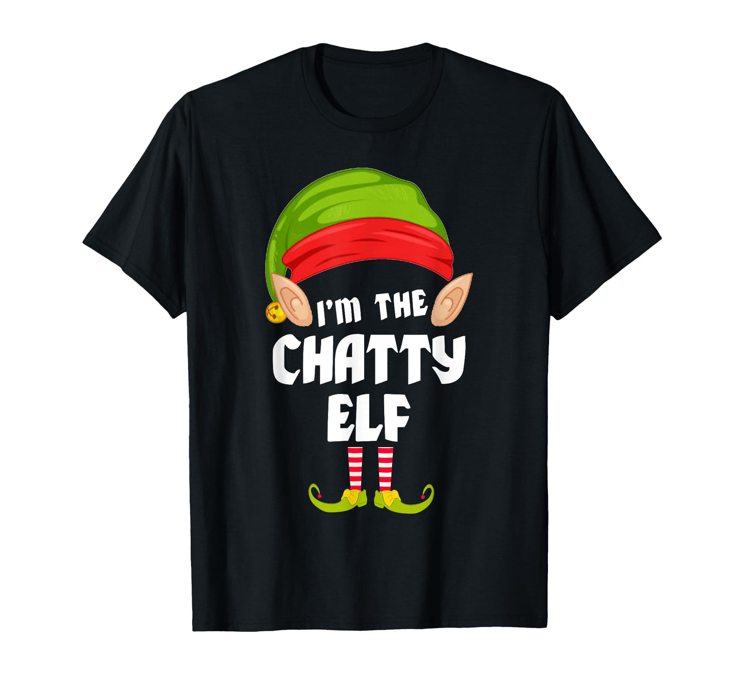 Funny Chatty Elf Matching Family Group PJ Christmas T-Shirt