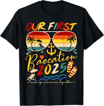 Our First Baecation 2025 Matching Couple Cruise Trip T-Shirt